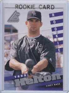 TODD HELTON ROOKIE CARD Colorado Rockies Baseball PINNACLE INSIDE RC MLB HOFer! - Picture 1 of 2