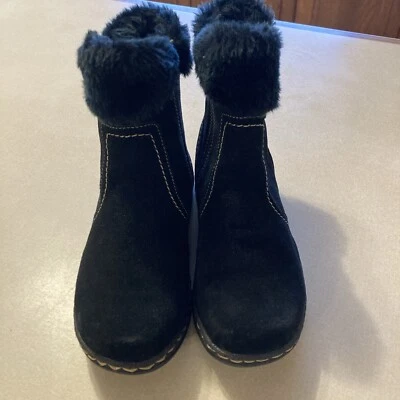 Botas Baretraps Para Mujer Talla 7.5M Cuero Negro 'Elexa' Imitación Piel Cremallera Lateral Foto 1 de 4