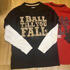 And1 Basketball Shirt Lot Of 2 Youth Large 10/12 Long Sleeve Trash Talk Graphic