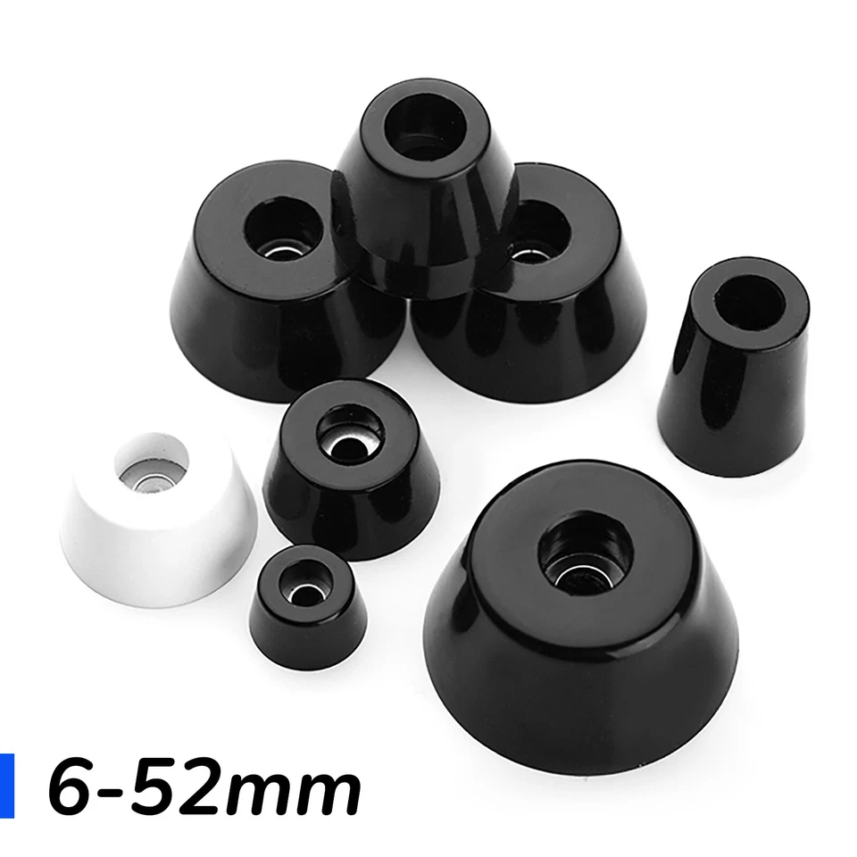 4 Füße für Lautsprecher, Gummi, 6-52 mm Höhe, Boxen Füsse, Gummifüße, Gummifüsse - Bild 1 von 4
