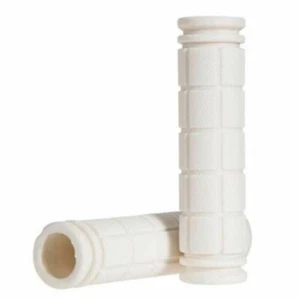 Paire de poignées Vélo Soft Rubber Grip Blanche - Imagen 1 de 2