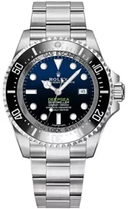 Rolex Deepsea D-Blue Steel Black Bezel Self-Winding Automatic Dress Mens Watch - Picture 1 of 5