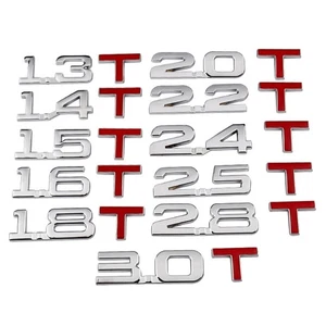 1Pc Auto Verdrängung Logo Aufkleber Metall Tuning Verdrängung Auto Aufkleber - Bild 1 von 8