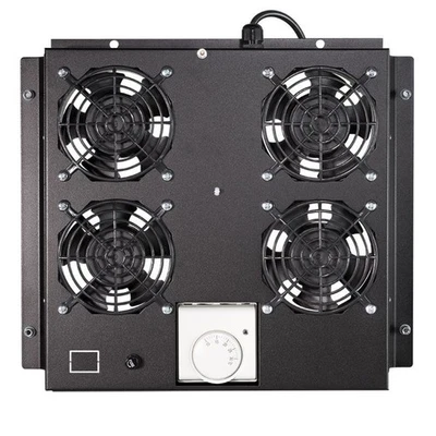 LogiLink FAS122B Dachlüftereinsatz mit 4 Lüftern für Standschrank 19" schwarz - Bild 1 von 4