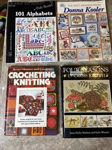 Assorted Cross-stitch Crocheting And Knitting Books - Picture 1 of 14