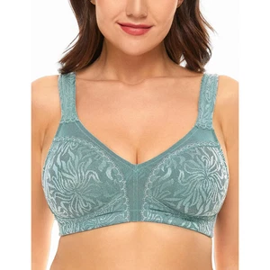 New 46B Women's Full Coverage Size Bra Non Padded Wireless Minimizer Fast Ship - Picture 1 of 5