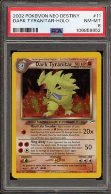 Pokemon Dark Tyranitar Neo Destiny Unlimited Holo Rare #11 PSA 8 - Image 1 of 2