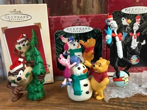 Lot of 3 Hallmark Ornaments Taz Pooh Cat in the Hat............b8 - Picture 1 of 6