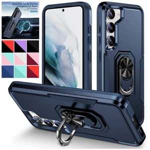 For Samsung Phones Rugged Hybrid Shockproof Case Cover + Ring Kickstand Holder - Picture 1 of 93