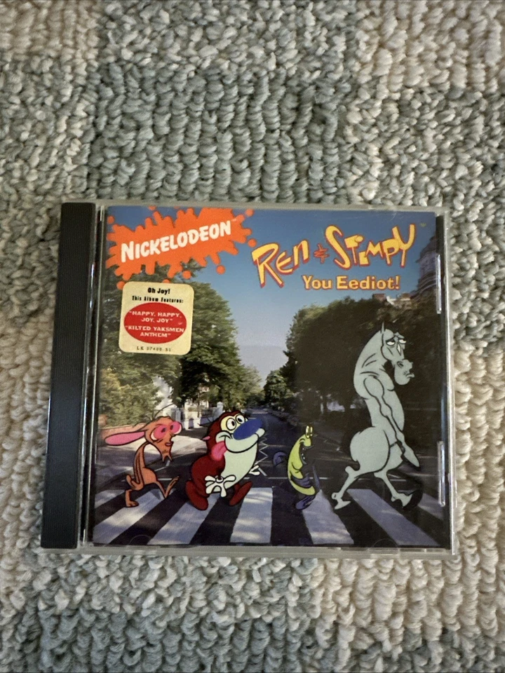 Ren & Stimpy: You Eediot CD, счастливая счастливая радость радость промо HYPE наклейка, Ex, 21 трек - Изображение 1 из 4