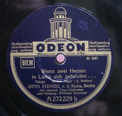 Otto Stenzel   78 RPM / Wenn Zwei Herzen In Liebe Sich Gefunden (42-1023-VH) - Bild 1 von 2