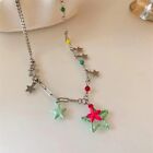 Sweet Star Pendant Chain Necklace Alloy Sweet Dopamine Necklace  Girls