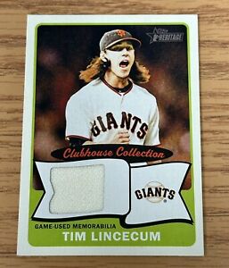 2014 Topps Heritage C-house Collection Tim Lincecum Relic🔥SF GIANTS GAME USED📈