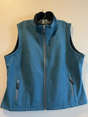 Chaleco de caparazón suave con cremallera verde azulado ROPER para hombre - Vaquero - Ropa de rancho - Talla - 3XL Foto 1 de 4