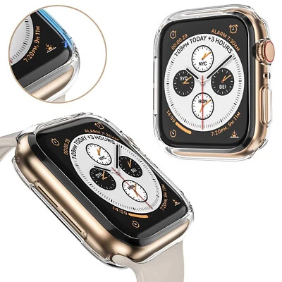 J&C MOBILE Hülle für Apple Watch Series 9 8 7 6 5 4 SE 49 45 44 42 mm Silikon Schutz Bumper