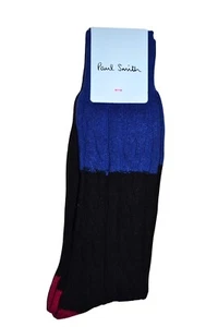 Paul Smith Mainline Mens Block Black Albert Cable Socks Brand New - Picture 1 of 3