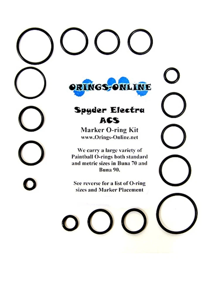 ORINGS-ONLINE Spyder Electra ACS Paintball Marker O-ring Oring Kit x 4 rebuilds / kits