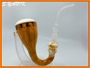 S.YANIK MEERSCHAUM Pipe NEW REAL GOURD CALABASH - Picture 1 of 11