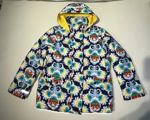 Hanna Andersson Puffer Winter Jacket/Coat Sz 8/130 Floral Detachable Hood EUC - Picture 1 of 19