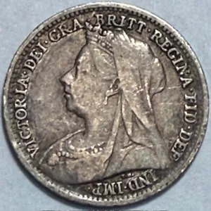 GREAT BRITAIN - Queen Victoria - Threepence - 1897 - Km-777- FREE USA S&H! - Picture 1 of 2