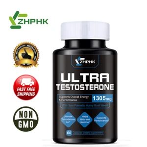 Ultra Testosterone Booster Pills 1305mg - Support Overall Energy & Performance - Foto 1 di 9