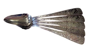 GRAPEFRUIT SPOONS ANTIQUE 5 National SILVER - Picture 1 of 9