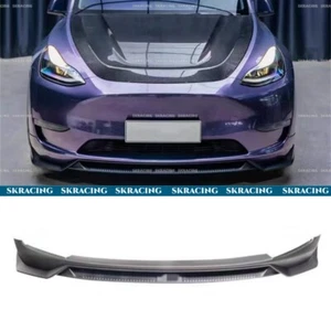 Fit For 2021-2024 Tesla Model Y Unpainted PP Front Lip Bumper Lower Body kits - Picture 1 of 7