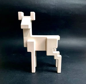 Scultura IKEA Samspelt Cervo Pixel design Monika Mulder Vintage 90 Figurina - Foto 1 di 8