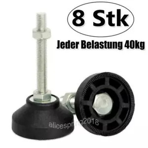 8 Stk M12 Maschinenfuss Gerätefuss Standfuss Gewinde Distanzhalter Stellfuß DHL - Bild 1 von 8