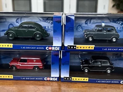 4 X 1/43 RAF/MILITARY RELATED CAR MODELS  BY CORGI VANGUARDS: AUSTIN MINI BEETLE - Image 1 of 4