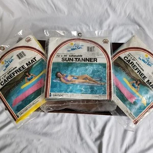 Vintage The Wet Set Pool Floating Mats Sun-tanner Carefree Float Mat Unopened(3) - Picture 1 of 5
