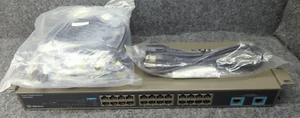 TrendNet Copper Gigabit Switch TEG-S224 24-Port 10/100 Mbps w/ 2 Gigabit Ports - Picture 1 of 5