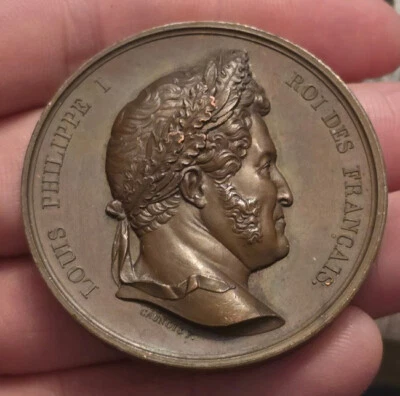 French Historical Bronze Medal Louis Philippe I - Colonne de juillet 1830 - Image 1 of 2