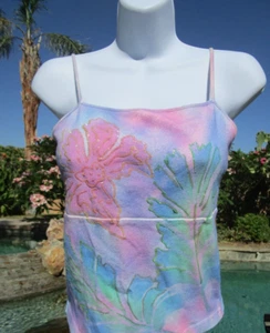 XS/S Artisan glitter tank top stretch shirt 30-34" bust embellished sparkle - Picture 1 of 3