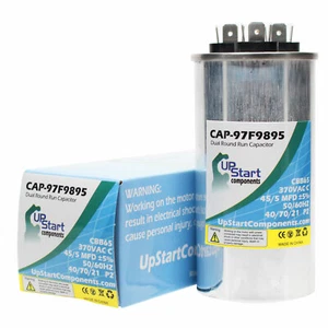 45/5 MFD 370 Volt Dual Round Run Capacitor for GE 97f9895, 27l880 - Picture 1 of 1