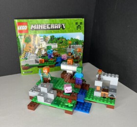 LEGO 21123 Minecraft "The Iron Golem" 100% COMPLETE w/ Instructions & Minifigs