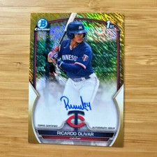 2023 Bowman Chrome CPA-RO Ricardo Olivar GOLD Shimmer Refractor Auto /50