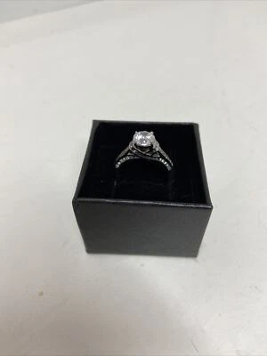 STAINLESS STEEL CZ CUBIC ZIRCONIA TK316 ENGAGEMENT / WEDDING RING - Image 1 of 4