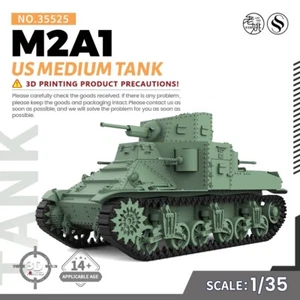 SSMODEL SS35525 1/35  Military Model Kit US M2A1 Medium Tank WAR WoT - Picture 1 of 11