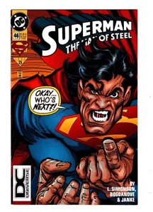 SUPERMAN MAN OF STEEL 46 (VF+ 8.5) DC UNIVERSE LOGO VARIANT / 1995 MODERN AGE * - Picture 1 of 2