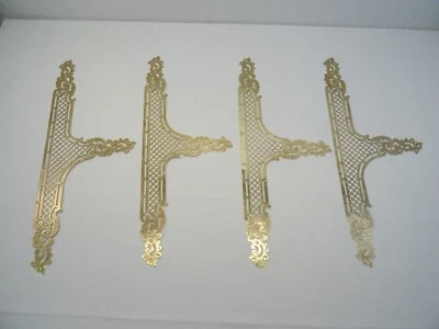 4 ANCIENNE GRANDE PLAQUE DE PROPRETE DE PORTE EN LAITON CISELE LOUIS XV XIX EME - Photo 1/4