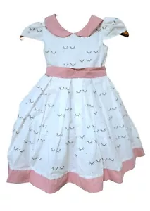 Child's Dress Party Pink Trim Hearts Unicorn Girls Atelie Doce Encanto**READ - Picture 1 of 15
