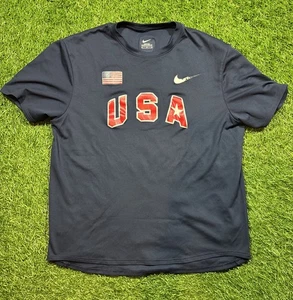 Vintage USA Olympics Nike Mens Size Medium Track and Field Jersey Made in USA - Picture 1 of 11
