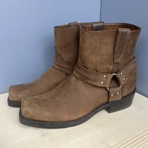 Road Wolf Motorcycle Riding Engineer Brown Leather Boots 13M - Picture 1 of 10