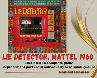 Board Game Parts: LIE DETECTOR, Mattel, 1960, replacement pieces - Image 1 of 2