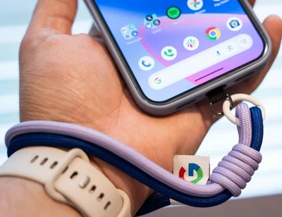 Google Pixel Wristlet Rope 27th Purple Blue Phone Strap USB-C Secure 10 9 8 7 6 - Image 1 of 4