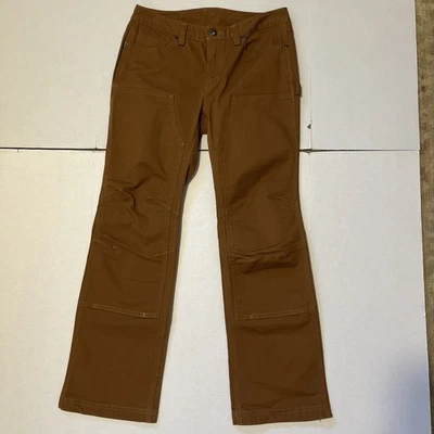 Pantalones de mezclilla Duluth Trading Flex Fire Hose Bootcut para mujer 4x29 doble rodilla carpintero Foto 1 de 4