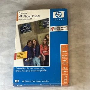 Papel fotográfico HP Premium brillo suave para impresora de inyección de tinta 4 x 6 - Imagen 1 de 2