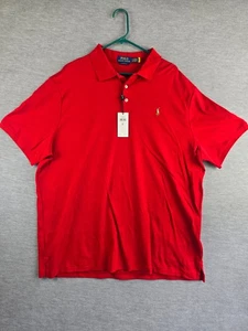 Polo Ralph Lauren Shirt Mens XL Red Cotton Classic Fit Polo Short Sleeves NWT - Picture 1 of 11