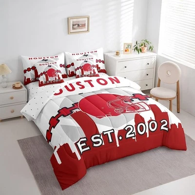 Houston Texans Queen Comforter Bedding Set 5 Piece Football set - Image 1 of 3